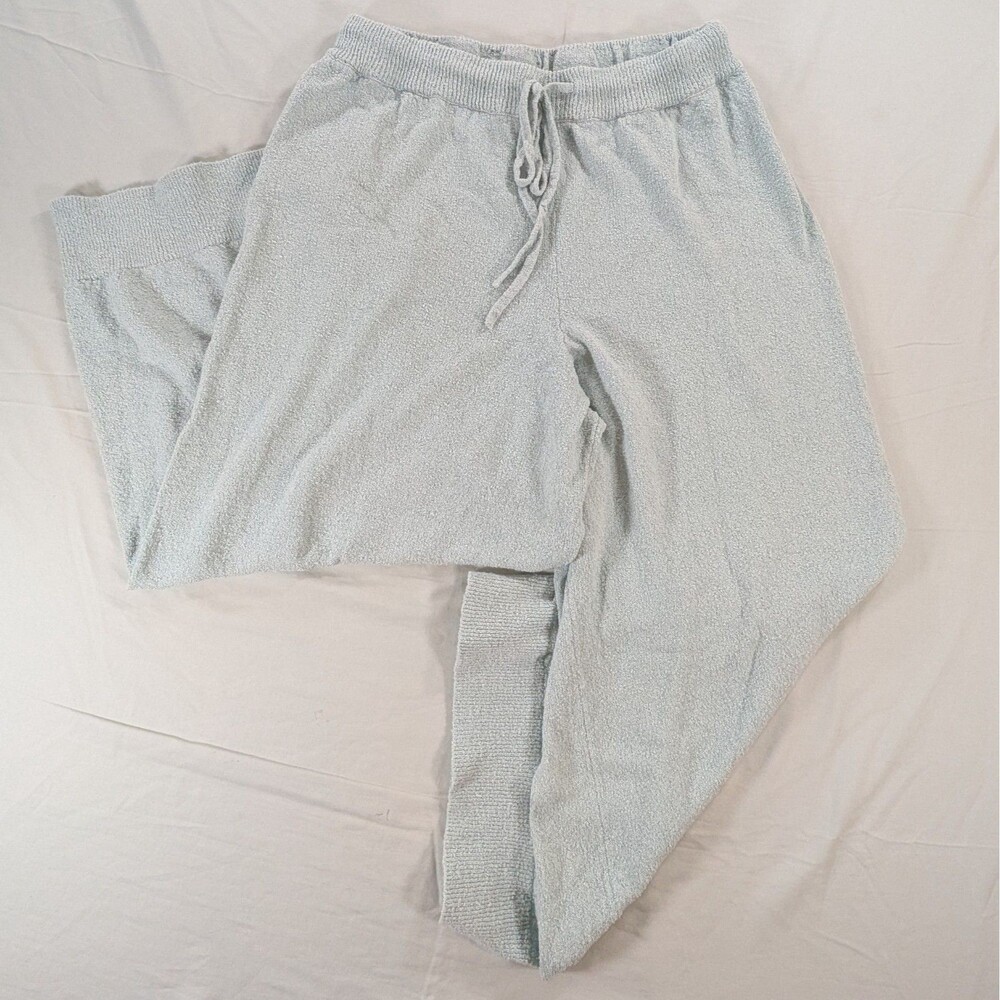 Free People Beach Women's Light Green High-Rise Cropped Wide-Leg Pants Large